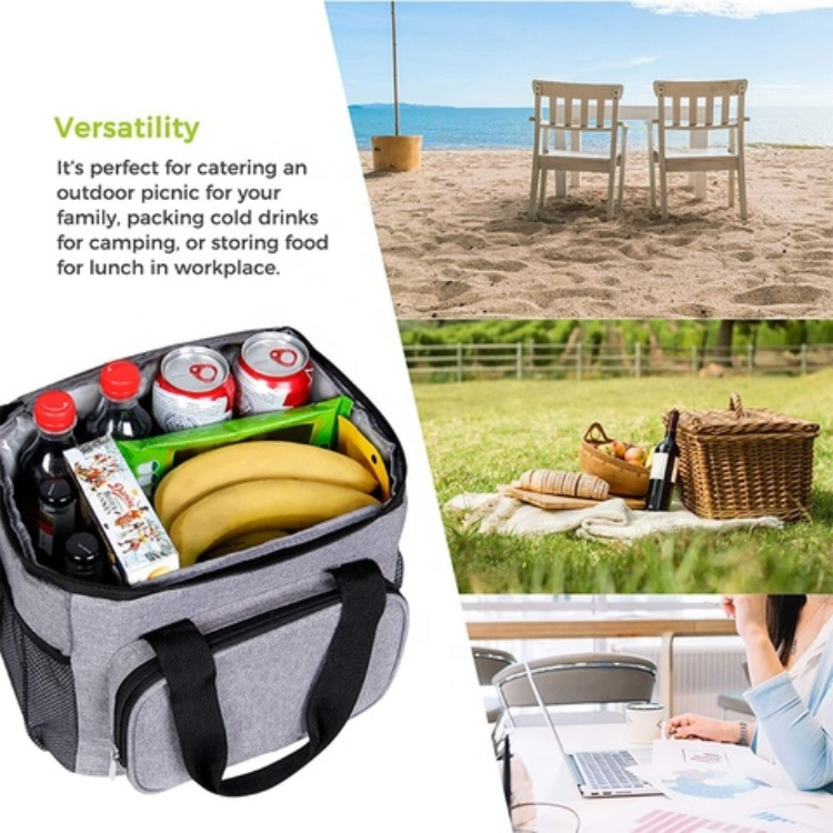 1pc Checkered Insulated Lunch Bag Waterproof Picnic Bag Ice Bag