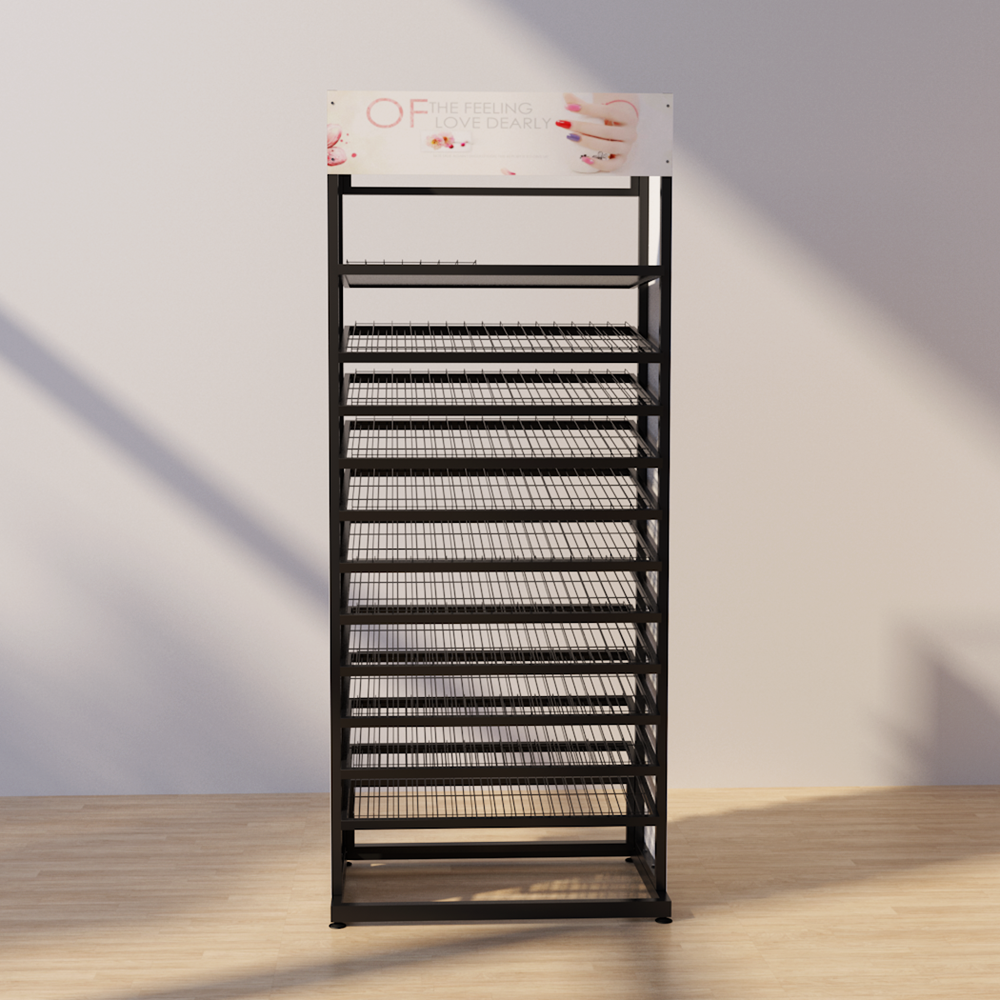 Buy Wholesale China Nail Polish Display Rack Metal Floor Standing