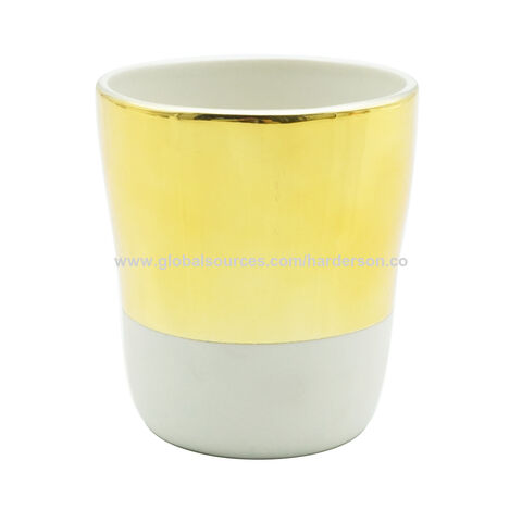 New arrived 400ml glass candle vessels yellow glass jars for candle making