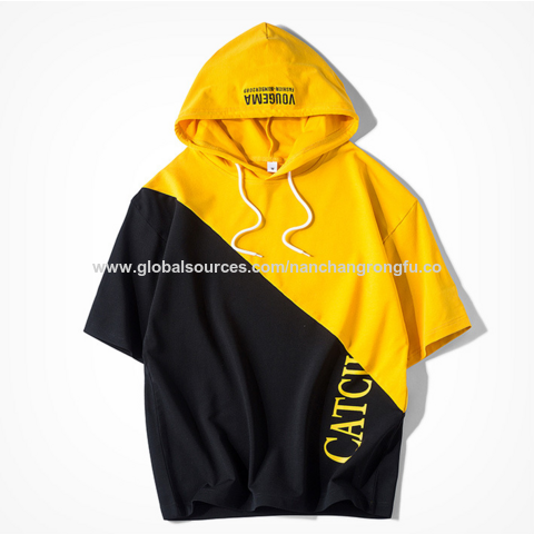 hooded t shirt half sleeve