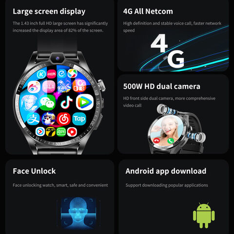 Dual System Men Business Smart Watch 4G full Netcom Wifi GPS Relogio  Inteligente Dual Cameras 4G+128G ROM Bluetooth watch Phone