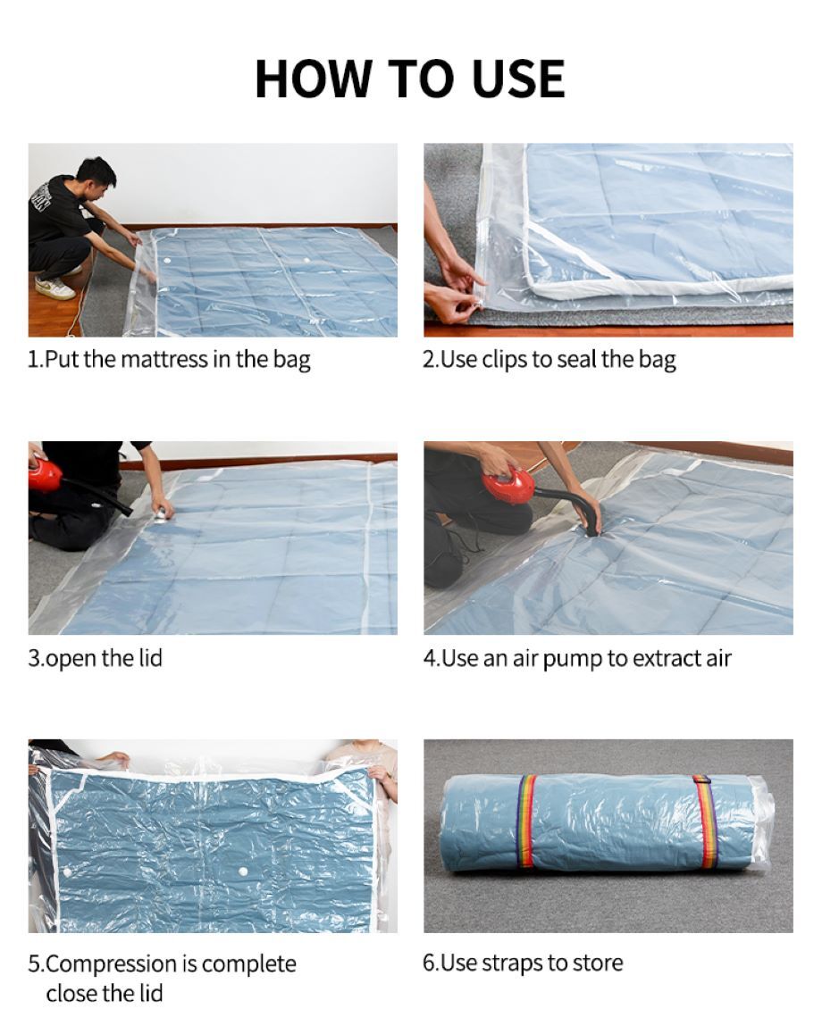 Buy Wholesale China Airbaker Giant Vacuum Storage Bag For Mattress Bags  With Zip For Moving Or Storage Space Saver Bag & Giant Vacuum Bags at USD  3.5