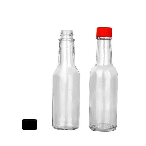 Empty Clear Flat Glass Bottle 250 ml 350 ml 500 ml Portable Water Flask  Bottle For Liquor With Lid