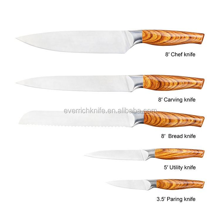 Kitchen Knives Set 6pcs EVERRICH 8 Chef Knife 8 Carving Knife 8