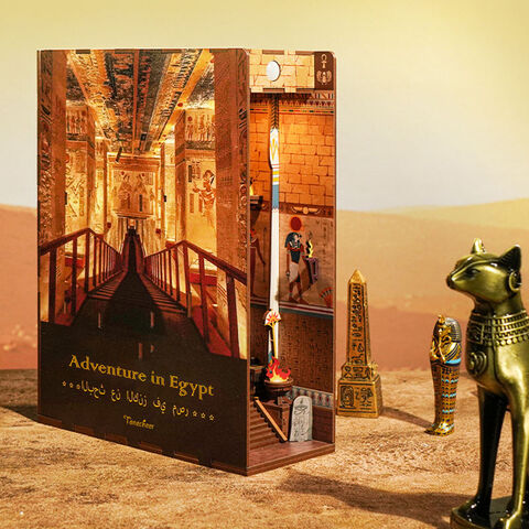 超歓迎 In Adventure Tonecheer Egypt Art Wooden Puzzle 3d Bookend 洋書