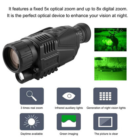 Monocular digital de visión nocturna HD NV-300, alcance para