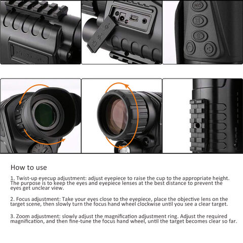 12mp/1080p Infrared Night Vision Scope Nv-300 Hd Optics Hunter