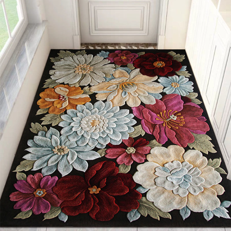 1pc Polyester Door Mat, Modern Geometric Pattern Outdoor Welcome