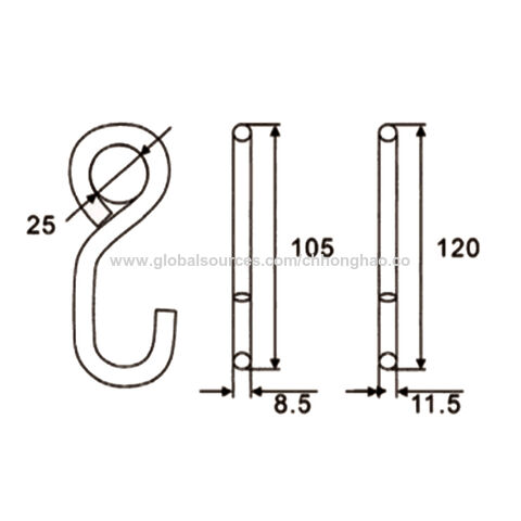 2inch Double J Zinc Plating Hook With Galvanized Ratchet Tie Down