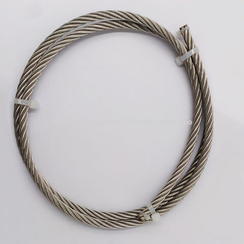 5mm Dia Steel Clear PVC Coated Flexible Wire Rope Cable 5 Meter