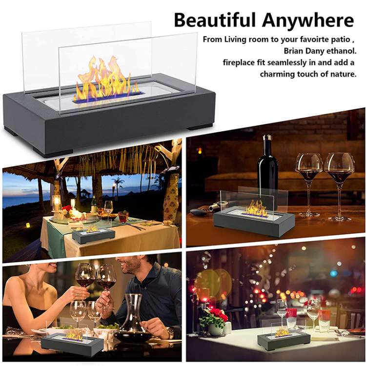 Amazon Hot Selling Ventless Indoor Outdoor Fire Pit Tabletop Portable