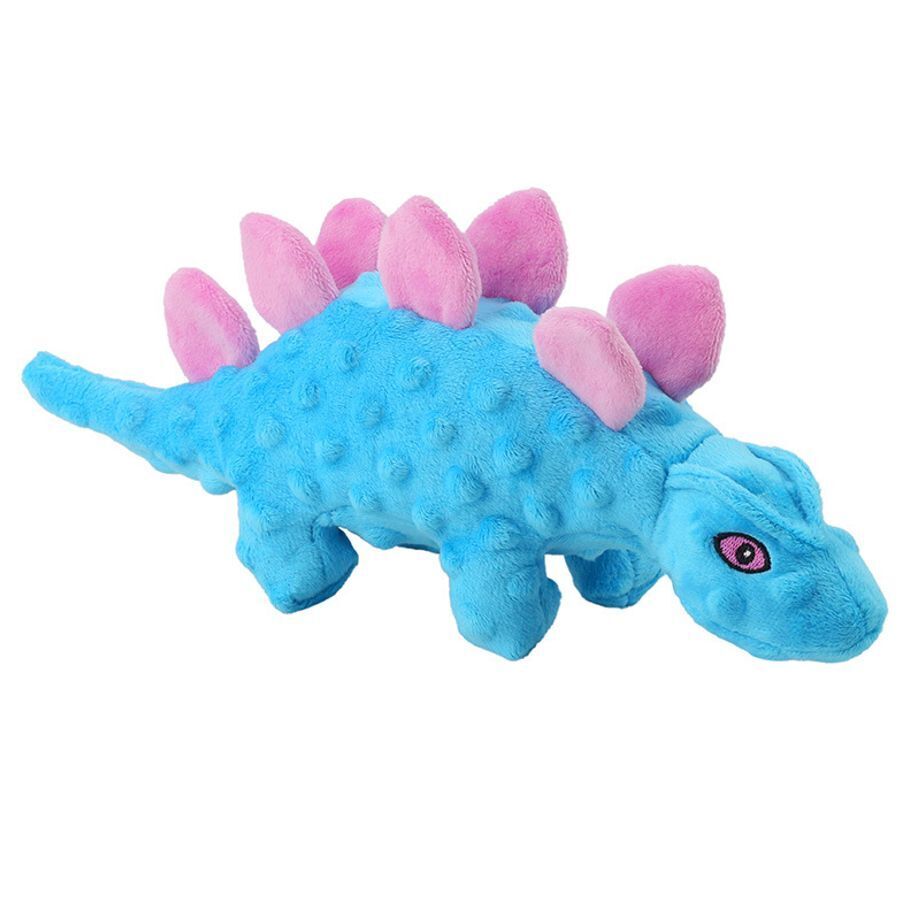 GoDog Juguete de Peluche Resistente Triceratops para Perro, Grande