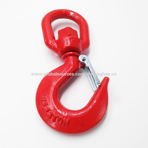 Lifting Hook Red Spraying Paint Swivel Eye Slip Hoist Hook With Safety Latch  - Buy China Wholesale Swivel Eye Slip Hoist Hook $0.75