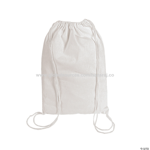 Drawstring Bag Natural White Small