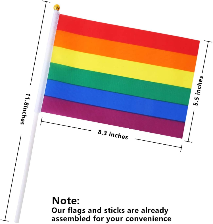 Buy Wholesale China Wholesale 100 Polyester Gay Pride Flags 14*21cm