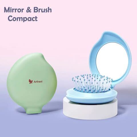 Custom Logo Round Plastic Mirror Mirror With Portable Hd A Little