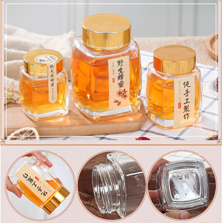 Buy Wholesale China Glass Jar Square 100ml Square Glass Honey Jar For Honey  Jam Bird Nest Super Flint Glass Sauce Bottles & 100 Ml 180 Ml 360 Ml 750 Ml  Antique Honey