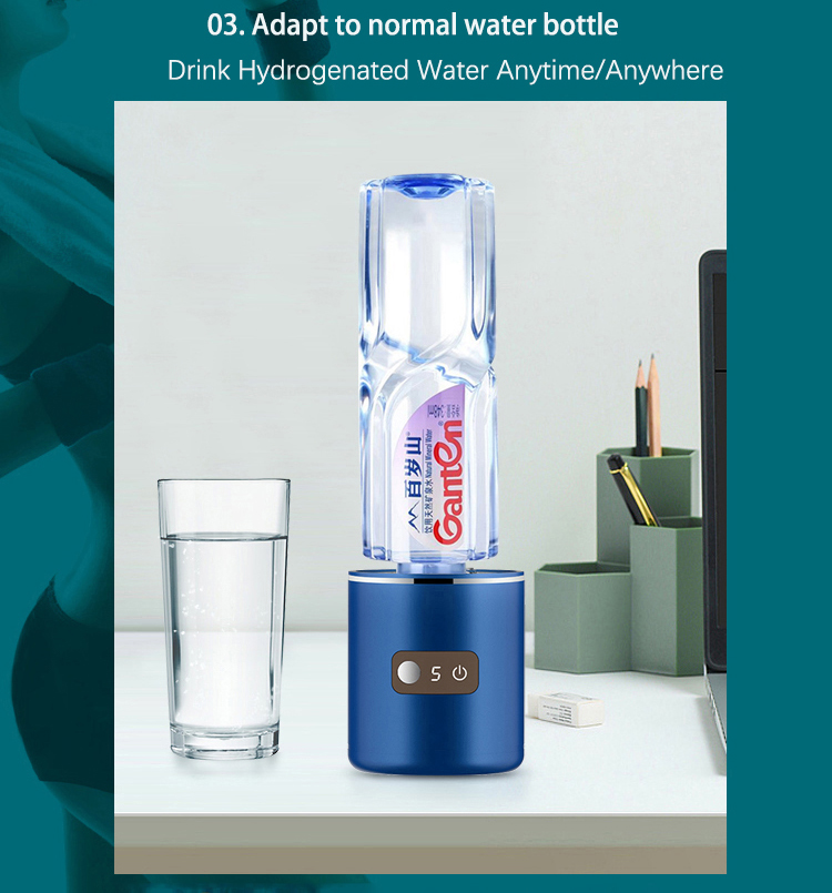 Upto 3000Ppb NEW Hydrogen Rich Water Bottle Generator Machine Dupont N117 Spe Pem Portable Glass Body Ionizer Cup Self Cleaning I3178570006