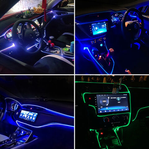 Tira de luces LED para coche, iluminación Interior Flexible de