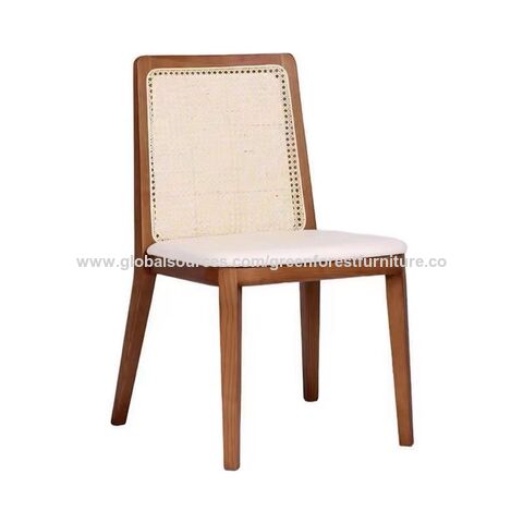 Rattan Kitchen Dining Chairs Nordic Living Room Accent Banquet