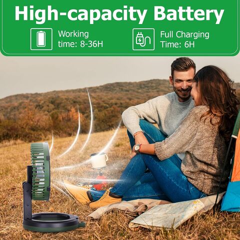 Compre Ventilador Portátil De 8 Pulgadas Con Luz-ventilador De Camping De  Trabajo 65h Con Control Remoto Y Gancho-clip De Batería De 12000mah En Ventilador  Para Entrenamientos y Ventilador De Escritorio de China