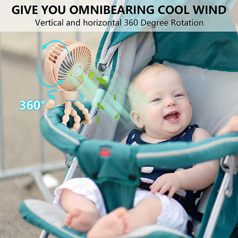Mini ventilateur de poussette pour bébé, clip portable personnel