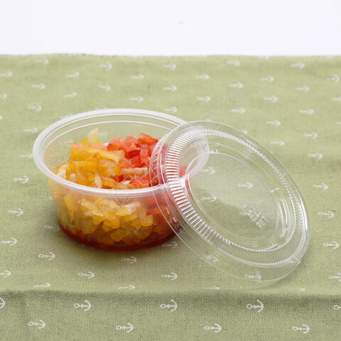 Envase desechable de 5.5 oz para alimentos, empaque para comida rápida, salsa de plástico PP, taza para porciones