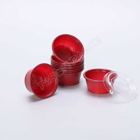 Envase desechable de 5.5 oz para alimentos, empaque para comida rápida, salsa de plástico PP, taza para porciones