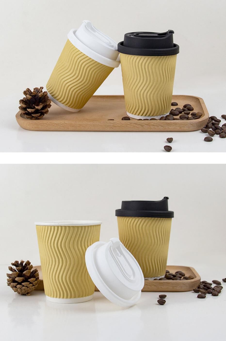 Buy Wholesale China 8oz 12oz 16oz Customized Ripple Wall Disposable ...