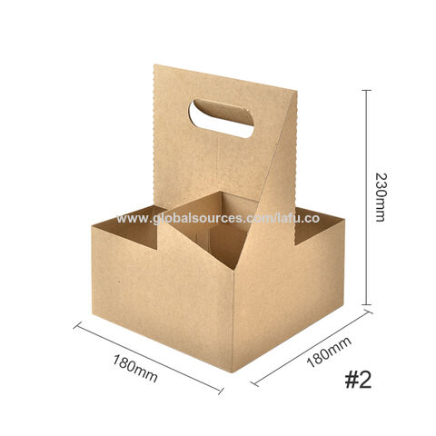 Source Corrugated Cardboard Box Coffee Drink 2 4 Cup Holder Tray Cup  Carrier Holders Paper Cups on m.