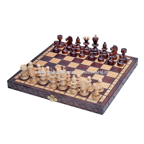 Buy Wholesale India Wooden Chess Set High Quality Folding Chess Board  Standard Level Professional Use With Customization Of Logo Design And Size  & Wooden Chess Play Board Set at USD 7