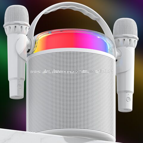 Micro haut-parleur de karaoké sans fil avec lumières de couleur Machine de  karaoké portable en plein air pour Home Party