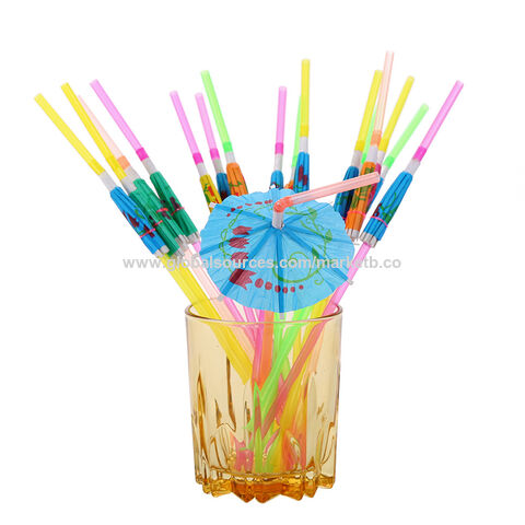 50 Pieces Flamingo Pineapple Straws Flamingo Paper Straw Decorations  Disposable Drinking Straws Honeycomb Cocktail Straws for Pool Hawaiian Luau  Party