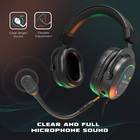  FIFINE Gaming Headset for PC-Wired Headphones with  Microphone-7.1 Surround Sound Computer USB Headset for Laptop, Streaming  Headphones on PS4/PS5, with EQ Mode, RGB, Soft Ear Pads - AmpliGame H6 :  Video