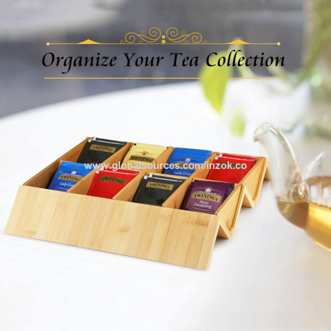 Wholesale Bamboo Tea Bag Box Wooden Storage Chest Tea Organizer - China  Desk Top Organization and Bamboo Tea Bag Organizer price