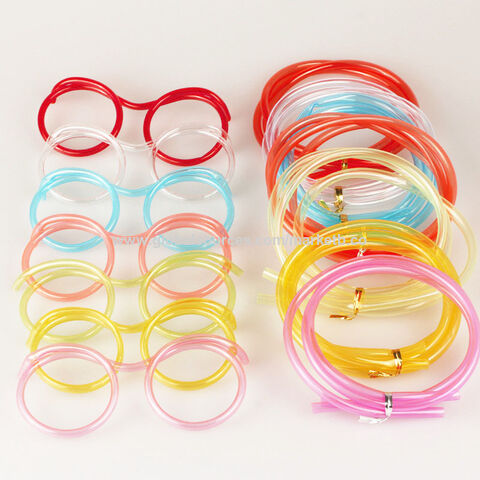 Paille en Plastique Reutilisable Lunettes Paille Pailles Fantaisie 10