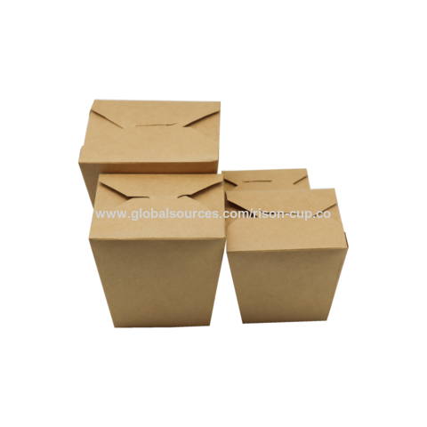 Biodegradable Food Kraft Paper Box Takeaway Disposable Paper Noodle Bo –  Fastfoodpak