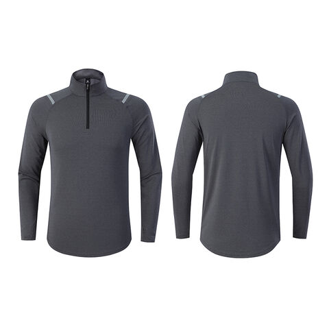 Men's Quick-drying Athletic Sports T-shirt Crew Neck Long Sleeve