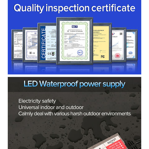 Transformadores Impermeables para Iluminación AC 220V a DC 12V 24V, Driver LED, Fuente de Alimentación 60W 100W 150W 200W 300W 600W para Exteriores