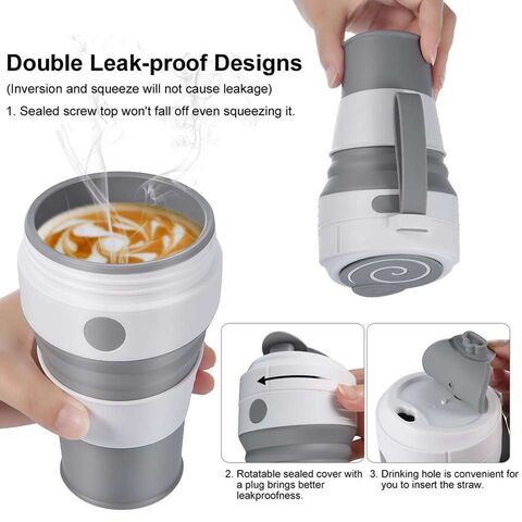 Kaffeebecher im neuen Design, zusammenklappbarer Reisebecher aus Silikon, faltbare Wasserbecher, Trinkbecher aus lebensmittelechtem Material, Tee- und Kaffeetassen