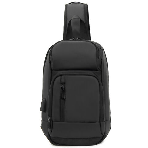 Brusttasche Umhängetasche Lässige Reise Crossbody Schultertasche Sling Bag mit USB-Ladeanschluss
