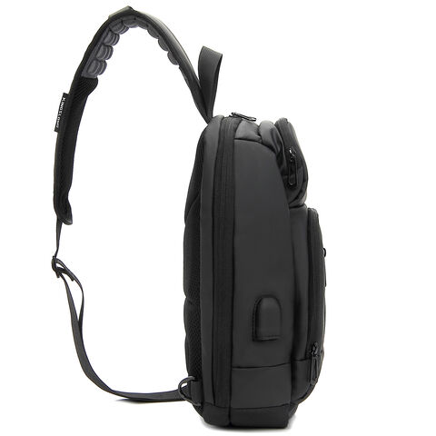 Brusttasche Umhängetasche Lässige Reise Crossbody Schultertasche Sling Bag mit USB-Ladeanschluss