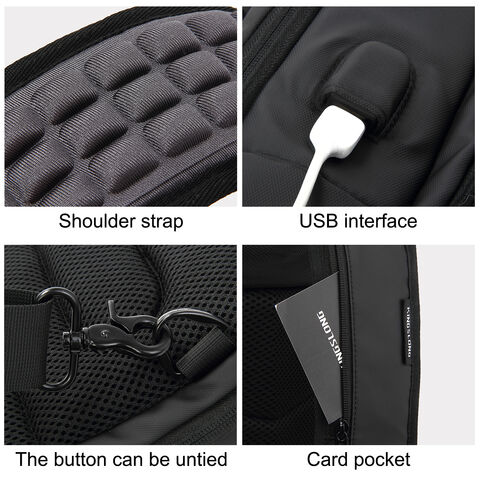Brusttasche Umhängetasche Lässige Reise Crossbody Schultertasche Sling Bag mit USB-Ladeanschluss