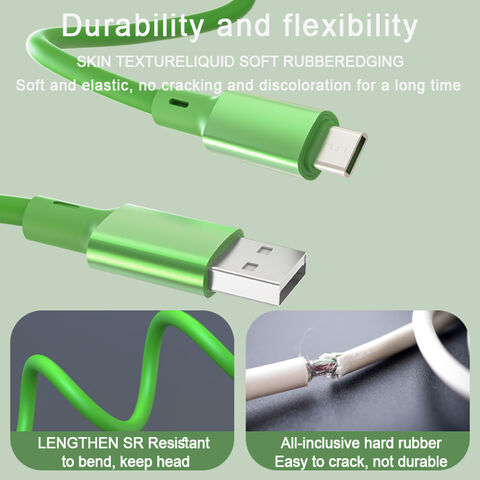 Buy Wholesale China Schitec Customize Wholesale Silicon Usb Cable  Eco-friendly Flexible Micro Usb Type C Fast Charging Sync Data Cable &  Silicon Usb Cable at USD 0.75