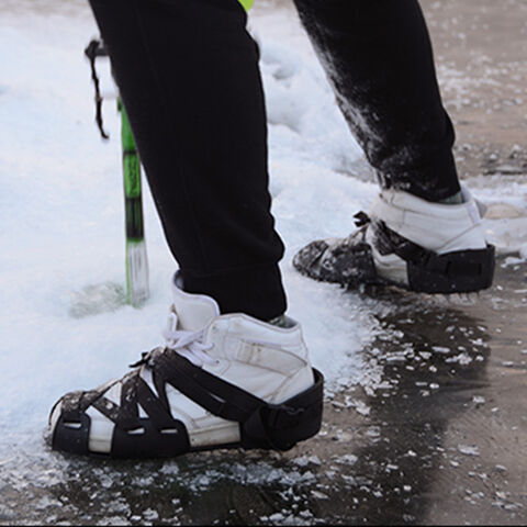 Fashion Design Black Nylon Ice Fishing Non-slip Winter Spikes Rubber  Mountaineering Covers Winter Fishing Crampons - Buy China Wholesale Crampon  $1.9