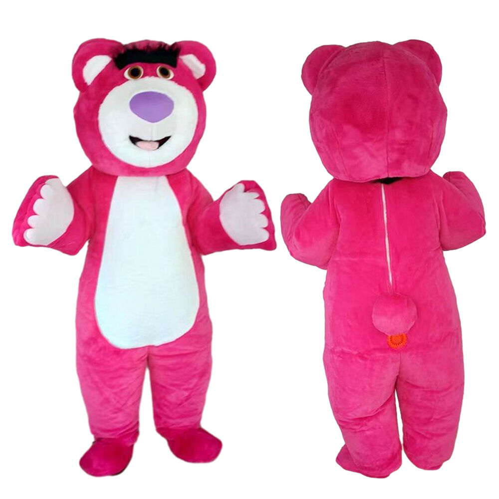 Cute Strawberry Bear Inflatable Mascot Costume Human Walking