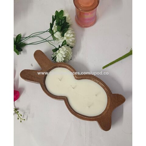 Buy Wholesale India Holiday Season Wholesale Halloween Dark Walnut  Cow-shape Mold Hand-craft Mango Wood Home Decor Bulk Candle Wax-filling  Container & Latest Wax-filling Decorative Bowls at USD 6.1