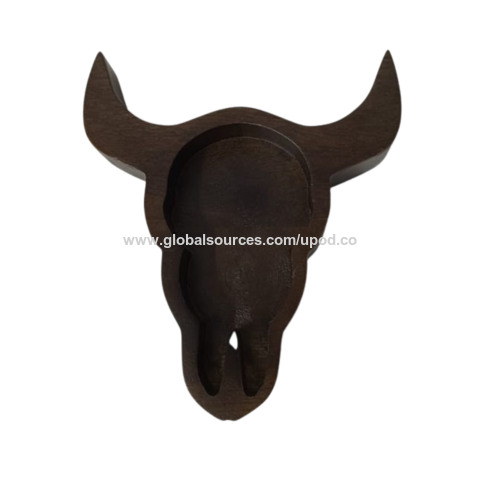 Buy Wholesale India Holiday Season Wholesale Halloween Dark Walnut  Cow-shape Mold Hand-craft Mango Wood Home Decor Bulk Candle Wax-filling  Container & Latest Wax-filling Decorative Bowls at USD 6.1