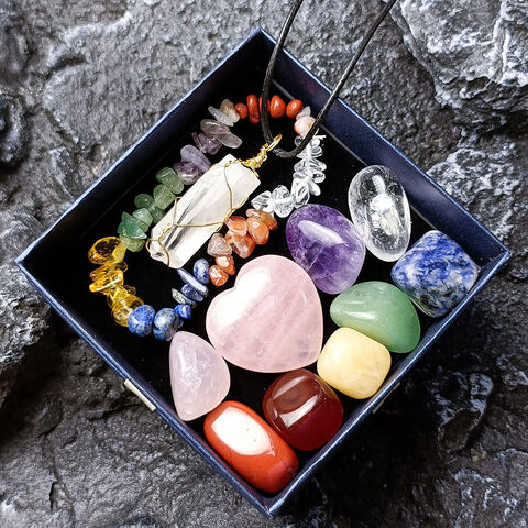 Healing 7 Chakra Precious Gemstone Home Fengshui Decor Spiritual Yoga  Mineral Energy Gift Set - Explore China Wholesale Boxed Gift Set and 7  Chakra Healing Gift, Yoga Mineral Gift, Crystal Crafts