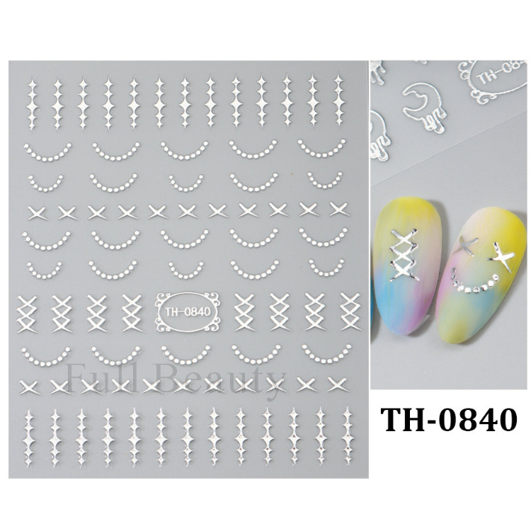 LV NAIL ART STICKER - SILVER HOLOGRAPHIC – Glam By AJ